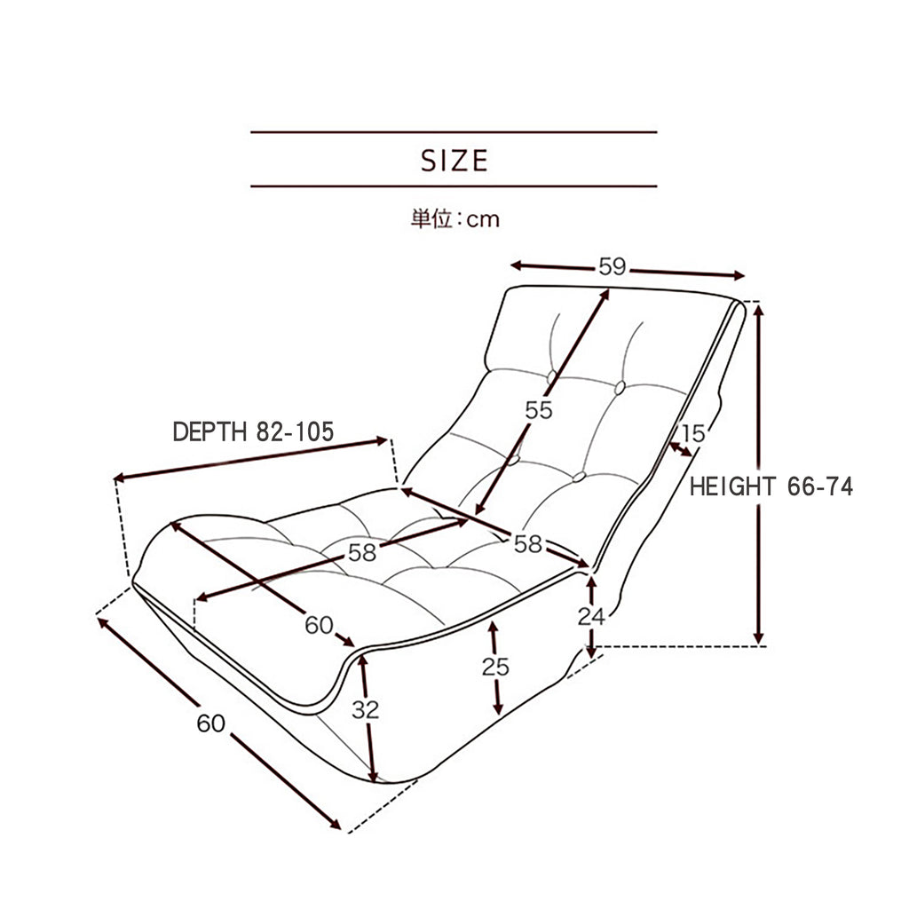 Adjustable Gray Metal Reclining Chair for Living Room and Balcony - Grand Goldman Shop