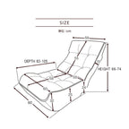 Adjustable Gray Metal Reclining Chair for Living Room and Balcony - Grand Goldman Shop