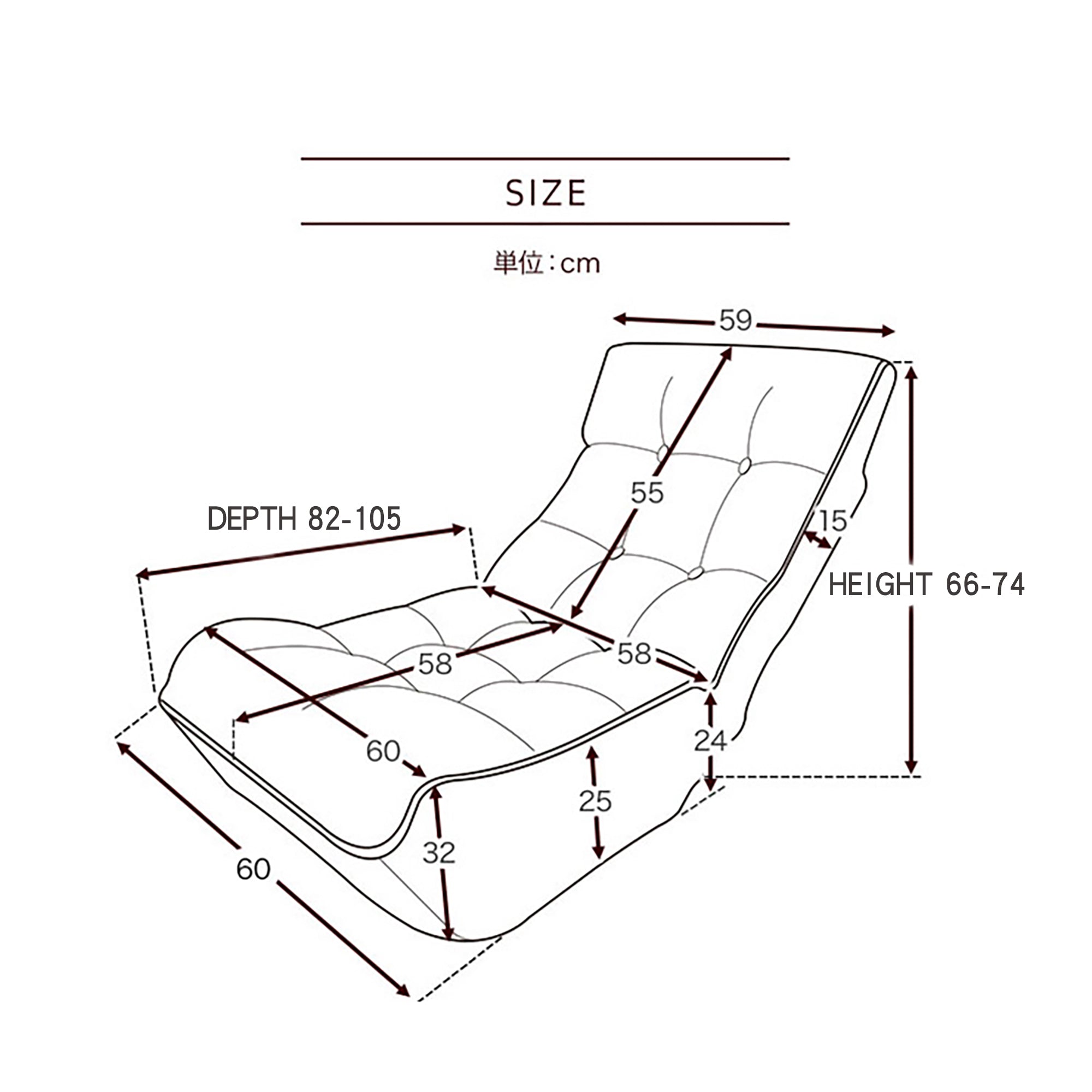 Adjustable Gray Metal Reclining Chair for Living Room and Balcony - Grand Goldman Shop