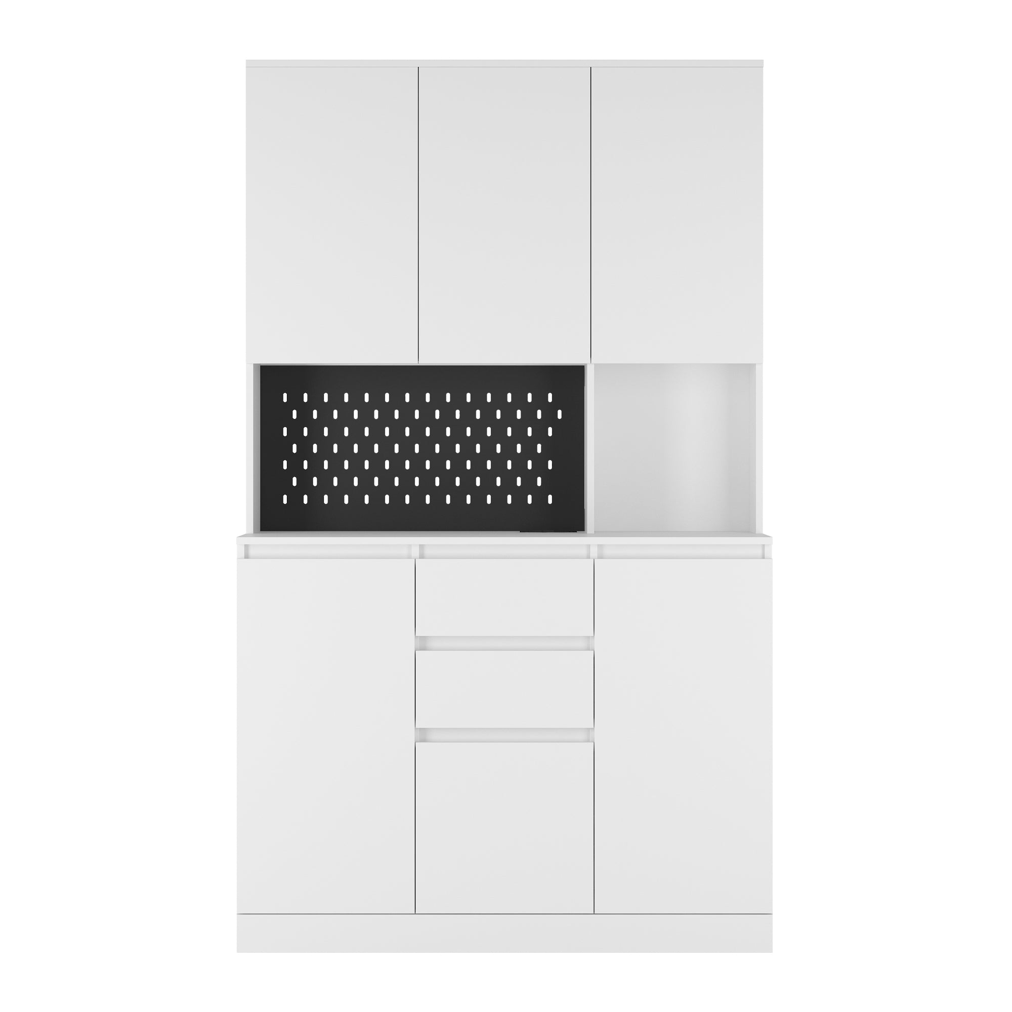 74' Kitchen Pantry Cabinet with Charging Station,Freestanding Buffet Cupboards Sideboard with Drawer,Modern Pantry Cabinet with Microwave Stand for Kitchen,Living Room,Dinning Room - Grand Goldman Shop