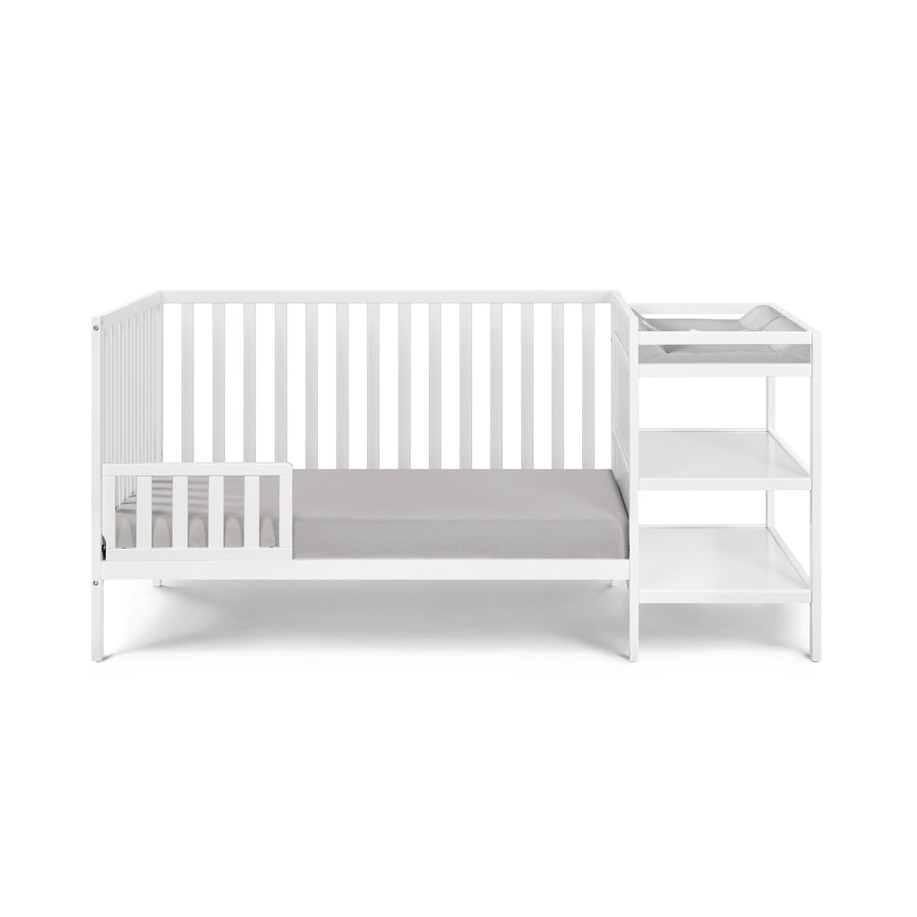 Palmer 3-in-1 Convertible Crib and Changer Combo White - Grand Goldman