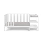 Palmer 3-in-1 Convertible Crib and Changer Combo White - Grand Goldman