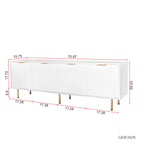 Modern warm white TV cabinet for 80 inch TV Stands, for Living Room Bedroom - Grand Goldman Shop