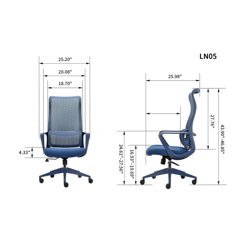 Ergonomic Colorful Office Chair 350LBS Home Office Mesh Breathable High Back, With Adjustable Lumbar Support Computer Chair, 