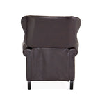 Contemporary Style Push Back Recliner with Button-Tufted Stitching and Nailhead Trim in Dark Brown PU - Grand Goldman Shop