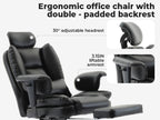 Office Chair Ergonomic 200 kg PU Leather Computer Chair with Lumbar Support and High Backrest, Ergonomic Desk Chair with Lift