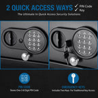 Digital Keypad Security Safe with Quick Access in Black Steel, 1.2 Cu Ft | Premium Home Decor - Grand Goldman
