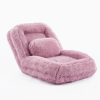 [NEW ARRIVED] [VIDEO PROVIDED] Human Dog Bed,Lazy Sofa,5-Position Adjustable Convertible,Floor Gaming Chair,bedroom, living room,Suitable for gaming, meditation,relaxation,Plush Fabric,Pink - Grand Goldman Shop