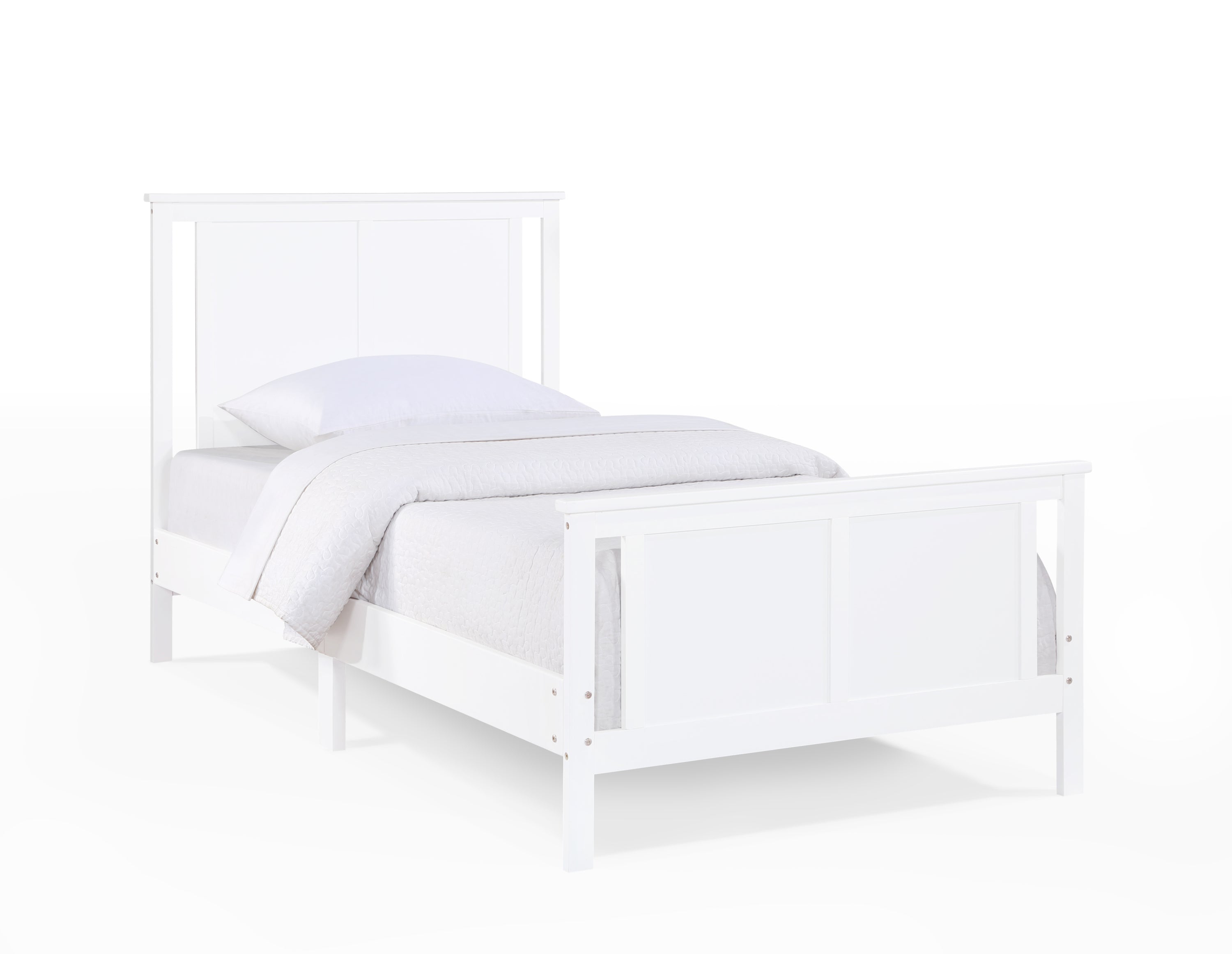 Connelly Twin Bed White/Rockport Gray - Grand Goldman