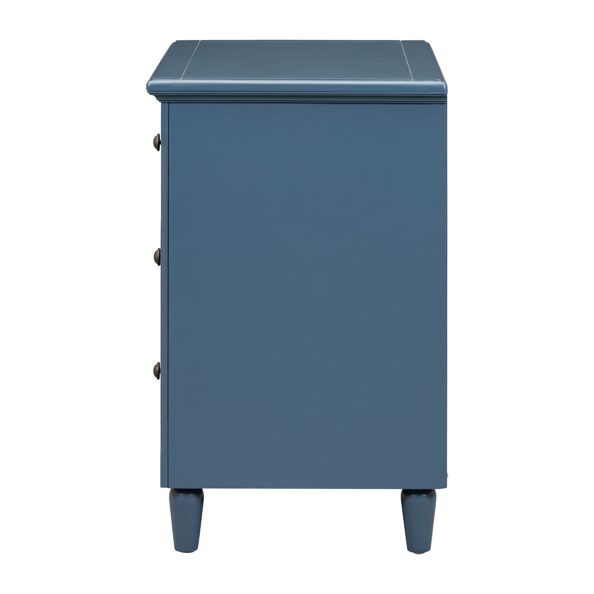 U_STYLE 28''Pine Wood Nightstand with 3 Drawers and Smooth Gliding Rails ,Simple Bedside Cabinet with Metal handle, Minimalist Sofa Side Table with rubber legs for Bedroom Sofa Couch Office - Grand Goldman Shop
