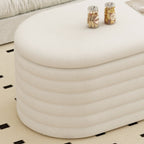 Storage Chenille Ottoman Bench Upholstered Fabric Storage Bench End of Bed Stool with Safety Hinge for Bedroom, Living Room, Entryway, Closet(40-inch, White) - Grand Goldman Shop