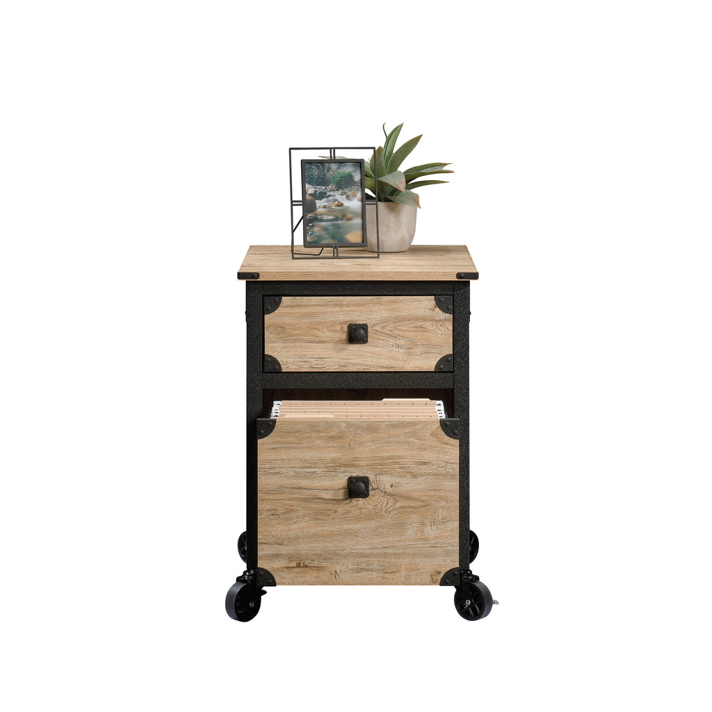 File Pedestal with Smooth-Glide Drawer, Beige and Natural finish | Premium Home Decor - Grand Goldman