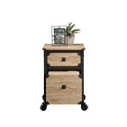 File Pedestal with Smooth-Glide Drawer, Beige and Natural finish | Premium Home Decor - Grand Goldman
