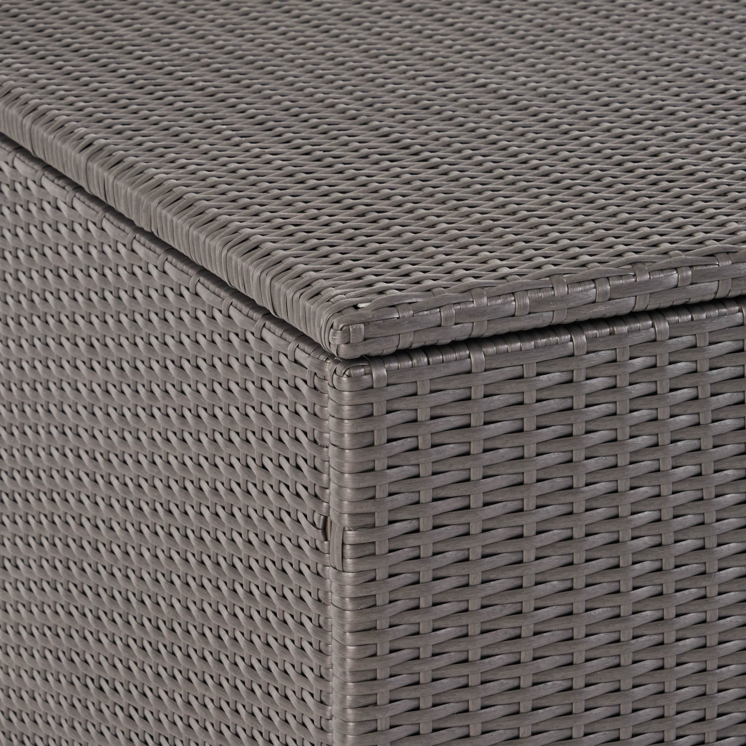 Santa Rosa Outdoor Storage Box Grey Rattan 33.5 Inches - Grand Goldman Shop