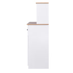 Wooden Kitchen Cabinet White Pantry Storage Microwave Cabinet with Storage Drawer - Grand Goldman Shop