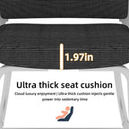 Minimalist Modern Office Chair with Metal Frame, Soft Mesh Backrest, Comfortable Polyurethane Cushion, White+Black, Suitable 