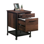 Pedestal File Cabinet with Large Drawers, Antique Dark Oak finish - Grand Goldman