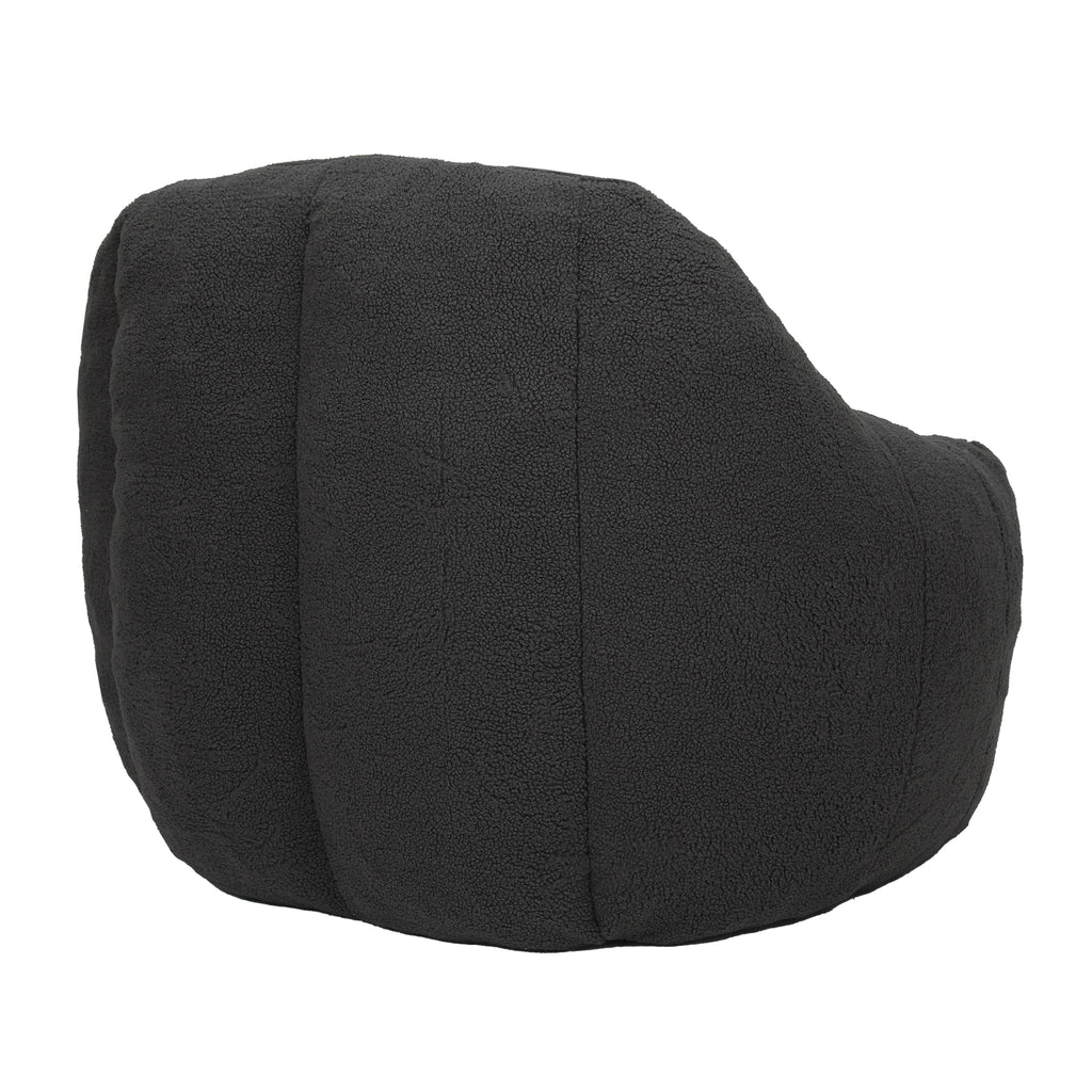 Comfy Bean Bag Chair with Memory Foam Filler – Tufted Soft Stuffed Bean Bag Sofa for Dorm, Apartment, or Living Room – Dark Gray - Grand Goldman Shop