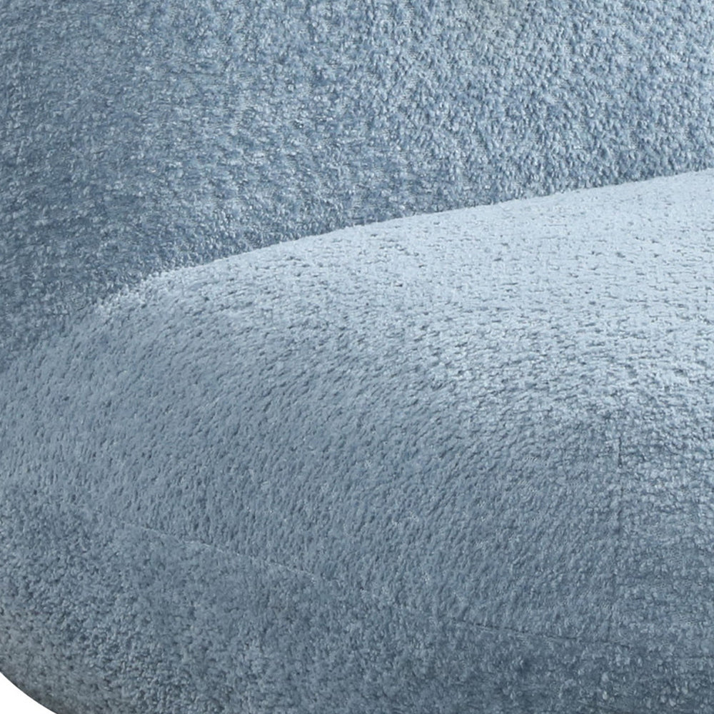 Chenille Upholstered Deer-Shaped Kids Chair, Blue - Grand Goldman
