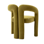 Contemporary Designed Velvet Fabric Upholstered Accent/Dining Chair /Barrel Side Chairs Kitchen Armchair for Living Room set of 2 (Olive Velvet) - Grand Goldman Shop