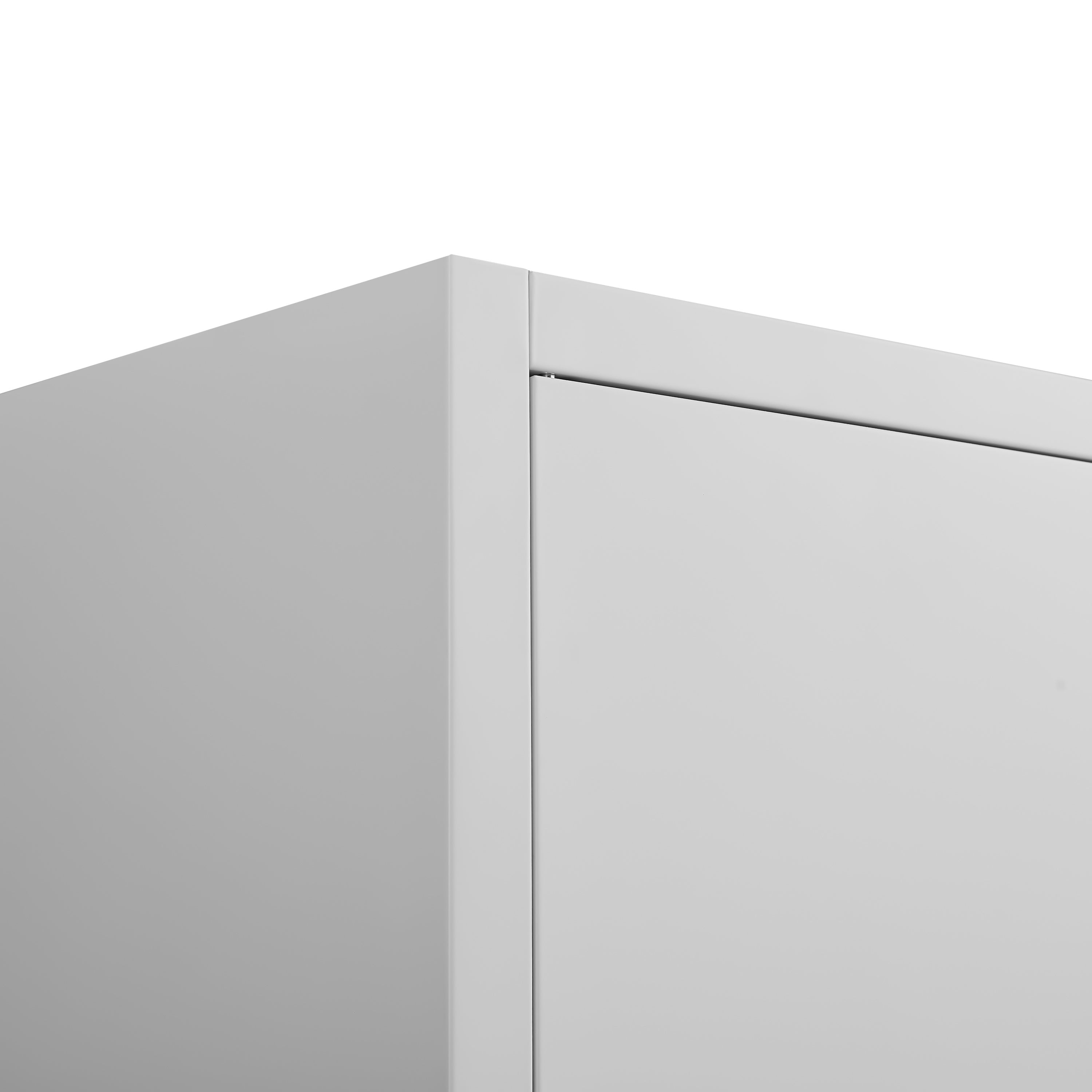 70-Inch Two-Door File Cabinet with Lock, 4 Adjustable Shelves, Heavy-Duty Steel, White Finish for Office Storage | Premium Ho