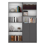 Dupree 2 Piece Home Bookcase set, 49' Wide with 9 Shelves ,  Living Room  Matt Gray / White | Premium Home Decor - Grand Gold