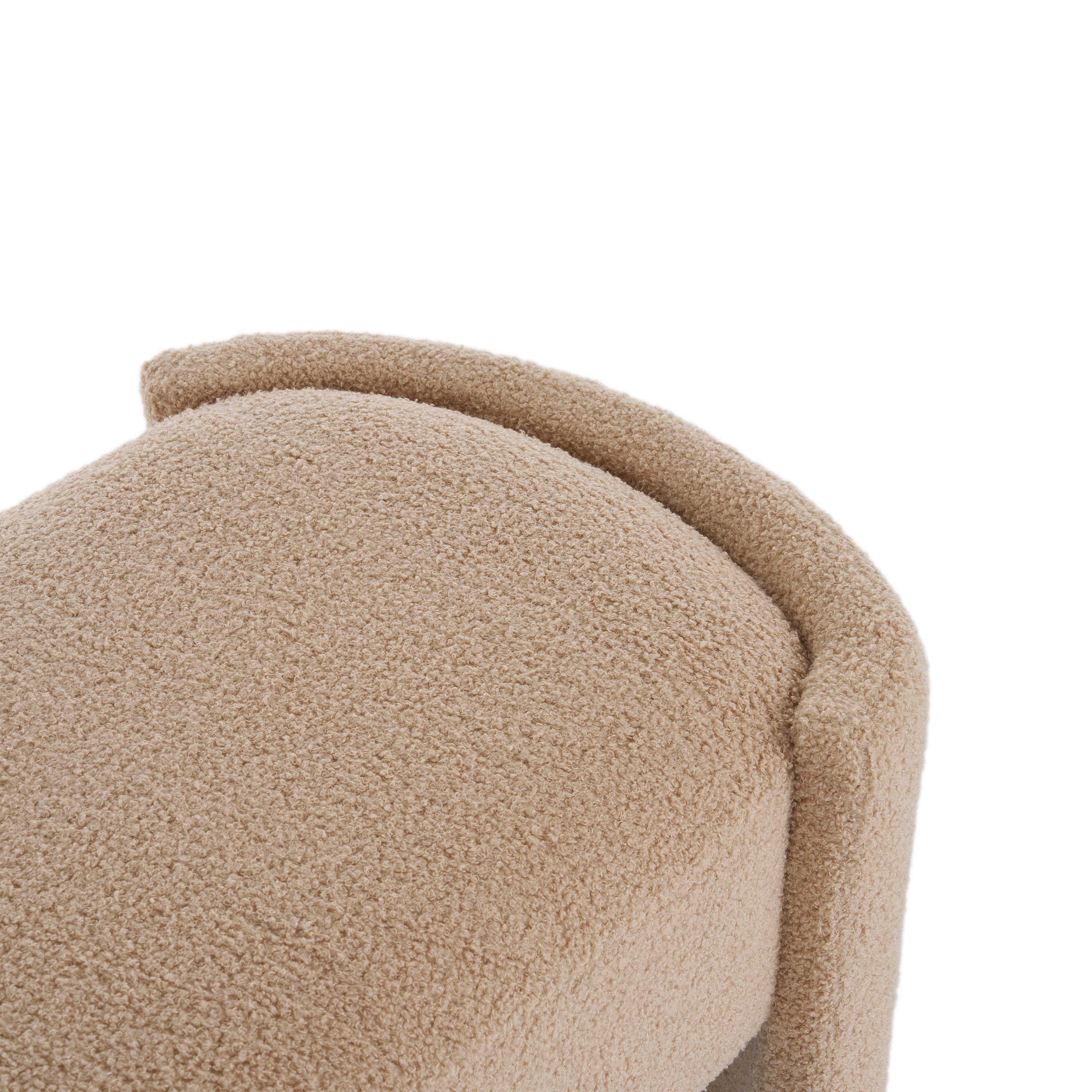 Elegant Simple Long Ottoman Bench in Light Camel with Wooden Frame and Polyester Upholstery, 61.25 x 19.75 x 19.25 inches - Grand Goldman Shop