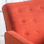Macedonia Mid-Century Modern Button Tufted Fabric Recliner - Grand Goldman Shop