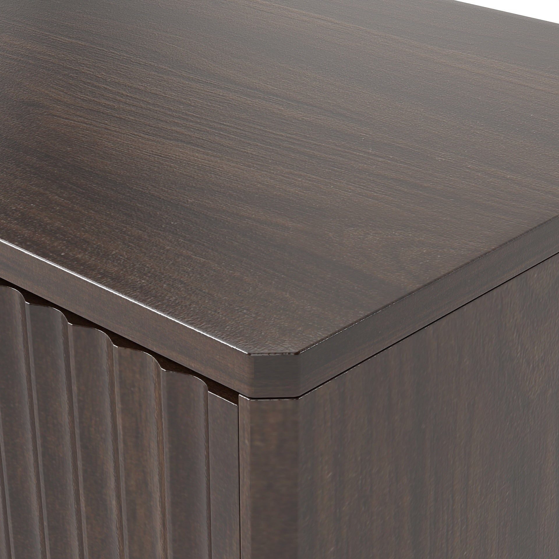 Woodgrain Tilt-Out Trash Can Cabinet with Wave-Textured Drawer & Pull-Out Bin in Walnut Finish - Grand Goldman Shop
