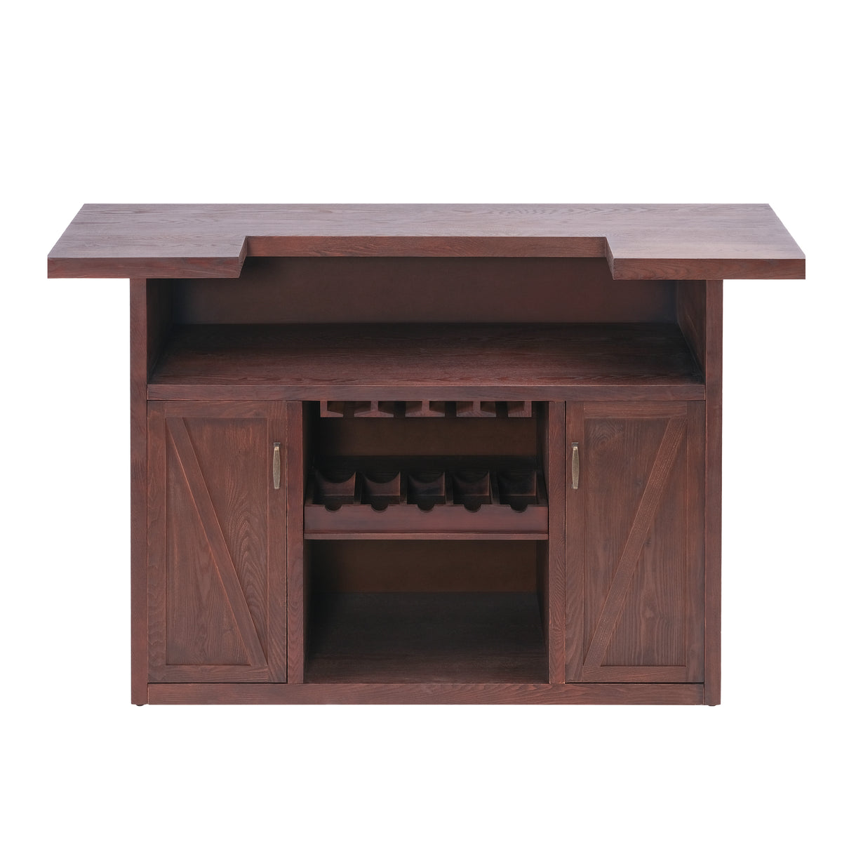 41.35'H Bar Table Or Wine cabinet -Brown Antique - Grand Goldman Shop