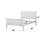 Louis Philippe White Finish 2PCS Bedroom Set (E. King) - Grand Goldman Shop