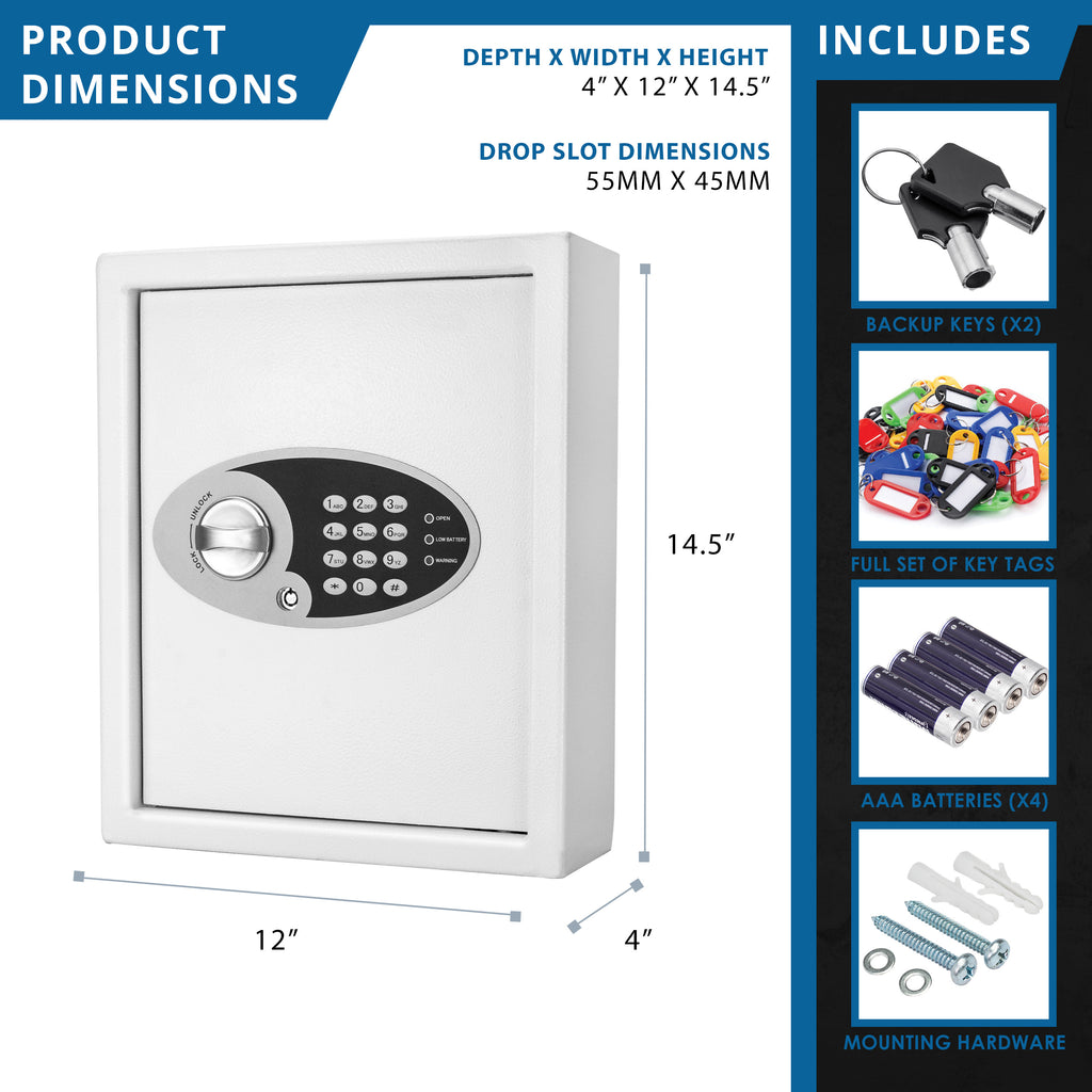 48 Keys Key Cabinet Digital Keypad Wall Safe | Premium Home Decor - Grand Goldman