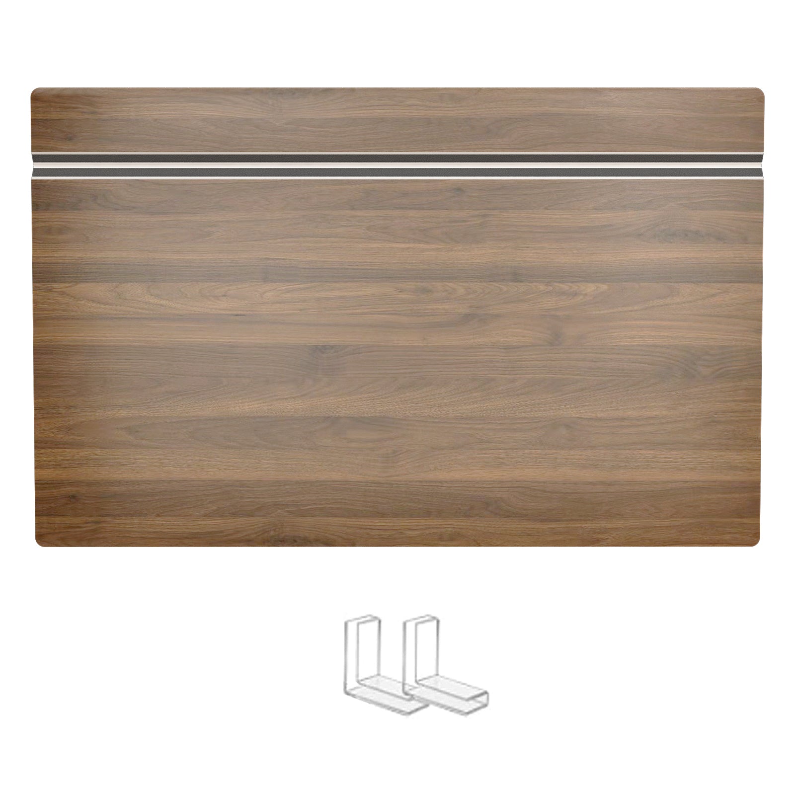 ( WALNUT Color ) 5 Pcs Wire Shelf Covers, Foamed PVC Wire Rack Covers for Removable Closet (Not Wood), Pantry Shelves for Cabinet Bathroom Kitchen Shelving Decoration - Grand Goldman Shop