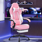 Ergonomic Video Gamer Chairs,Computer Gaming Chairs with Massage Lumbar Support and footrest,Racing Style Computer Chair Adju