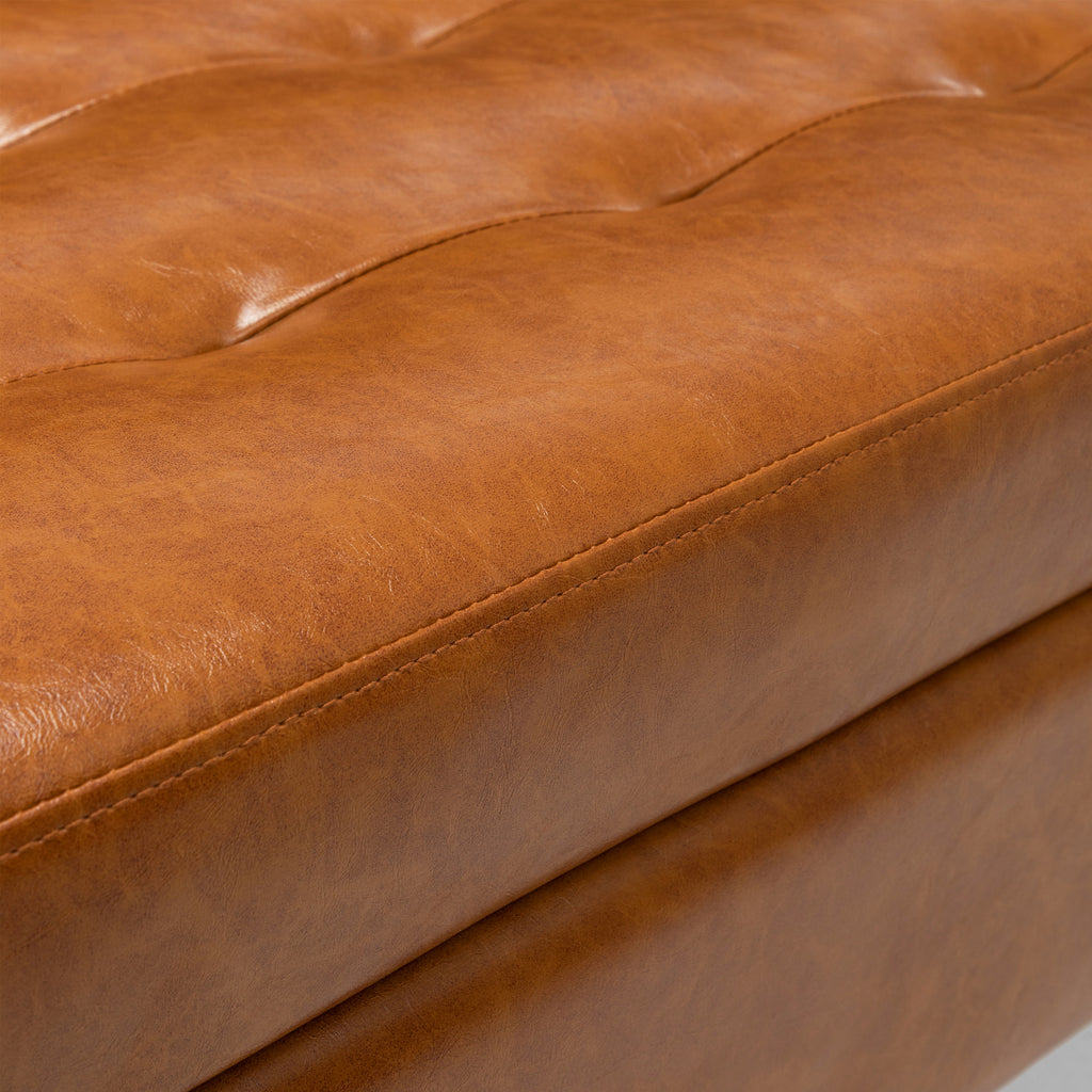Storage Bench with Storage Bench for Bedroom End of Bed Bench Foot of Bed Bench Entryway Bench Storage Ottoman Bench 43.3' W x 17.7' Brown Leather Bench - Grand Goldman Shop
