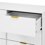 Simply Modern 6-Drawer Dresser, Chest of Drawers for Bedroom, Living Room, Hallway, and Entryway - Large Storage Cabinet White - Grand Goldman Shop