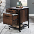 Pedestal File Cabinet with Large Drawers, Antique Dark Oak finish | Premium Home Decor - Grand Goldman