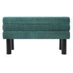 Upholstered Dining Bench, End of Bed, Entryway Bench, Ottoman for Dining Room, Bedroom, Living Room, Rubber Wood Leg 300 LBS Support, Green - Grand Goldman Shop