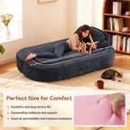 Modern Floor Sofa with 2 Pillows,Convertible Corduroy Fabric Foam-Filled Sleeper Sofa Bed, no assembly required,Convertible Sofa Cushion Unfolds into Quilt,Folding Mattress for Living Room,Playroom - Grand Goldman Shop