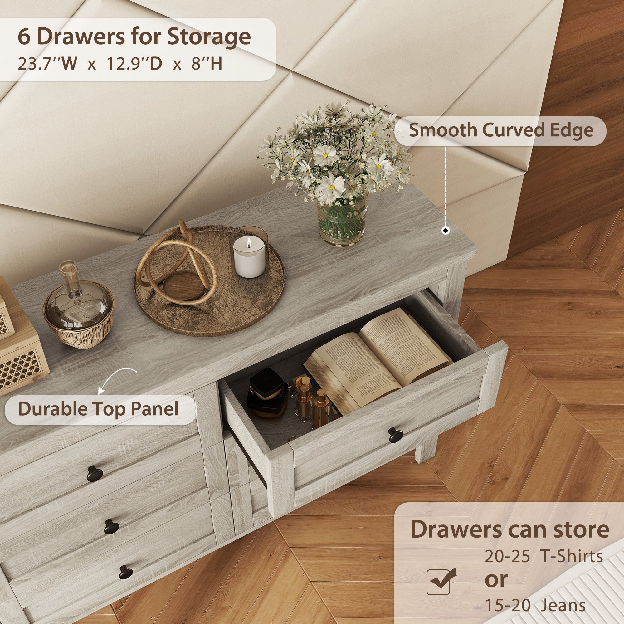 3-Pieces Bedroom Sets Queen Size Farmhouse Platform Bed with Double Sliding Door Storage Headboard and Charging Station, Storage Nightstand and Dresser, Antique Gray(Old SKU HL000092AAG) - Grand Goldman Shop