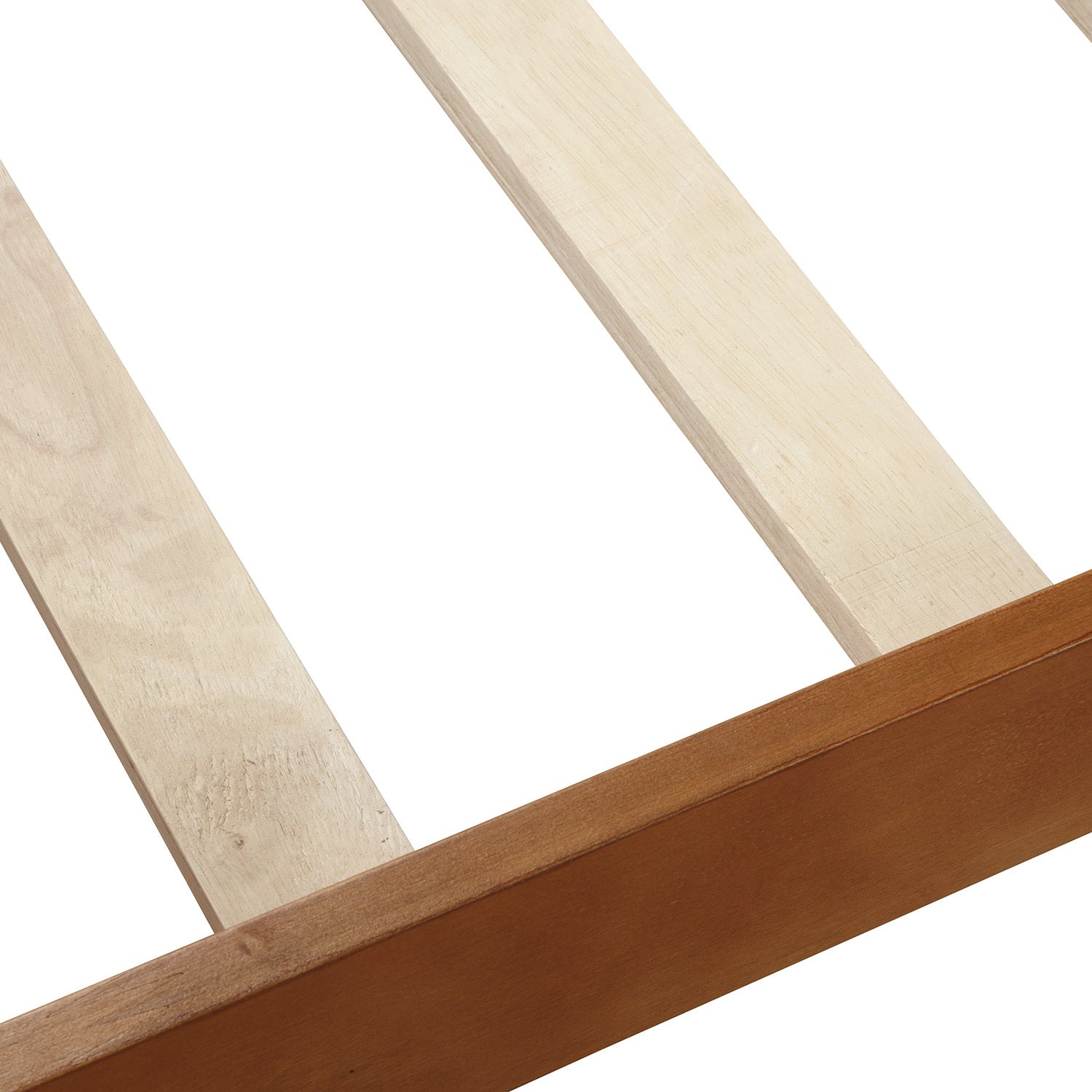 Minimalist Wood Platform Twin Bed Frame with Sleigh Headboard/Footboard and Wood Slat Support - Grand Goldman Shop