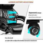 500lbs Big and Tall Office Chair for Heavy People Executive Office Chair with Wide Spring Seat Computer Desk Chair 360 Swivel