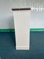 20 Gallon Tilt Out Trash Cabinet Freestanding Trash Bin Cabinet Wood Garbage Recycling Cabinet with Drawer Pet Proof Trash Can Holder for Kitchen Living Room, Antique White (Not include trash can) - Grand Goldman Shop