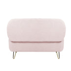 Pink Storage Ottoman Bench for End of Bed Gold Legs, Modern Grey Faux Fur Entryway Bench Upholstered Padded with Storage for Living Room Bedroom - Grand Goldman Shop