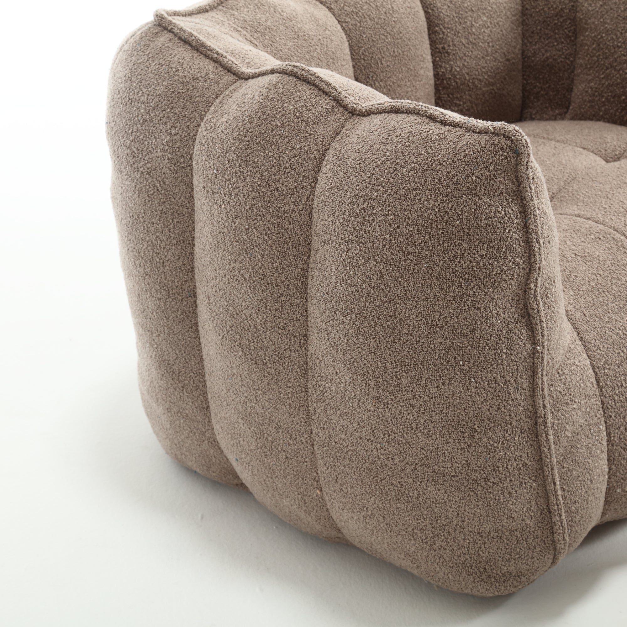 Soft Chenille Bean Bag Chair with High Resilient Foam for Living Room and Bedroom, Comfortable Square Lazy Sofa with Footstool for Adults - Grand Goldman Shop