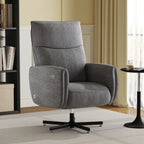 Power Swivel Recliner Chair, Electric Reclining with USB & Type-C Charging, 360° Swivel Velvet Upholstered Accent Chair, for 