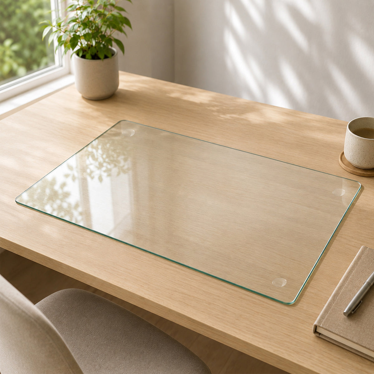 CLEAR Tempered glass table mat 20X32 INCH - Grand Goldman