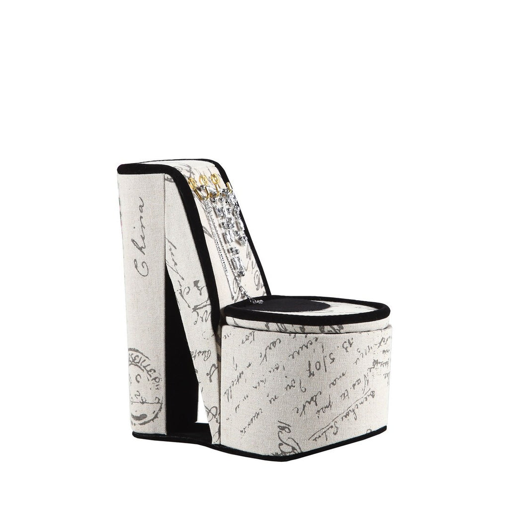 9' Tall Display Jewelry Box with Hooks, High Heel Shoe Design, Stencil Letter Print - Grand Goldman Shop
