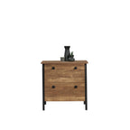 Lateral File with Bold Design, Oak finish | Premium Home Decor - Grand Goldman