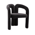 Contemporary Designed Velvet Fabric Upholstered Accent/Dining Chair /Barrel Side Chairs Kitchen Armchair for Living Room set of 2 (Black Velvet) - Grand Goldman Shop
